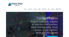 Desktop Screenshot of mapleridgecentre.com
