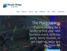 Tablet Screenshot of mapleridgecentre.com